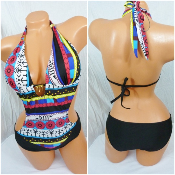 Unbranded Other - Monokini One Piece Medium Swimsuit  Colorful
